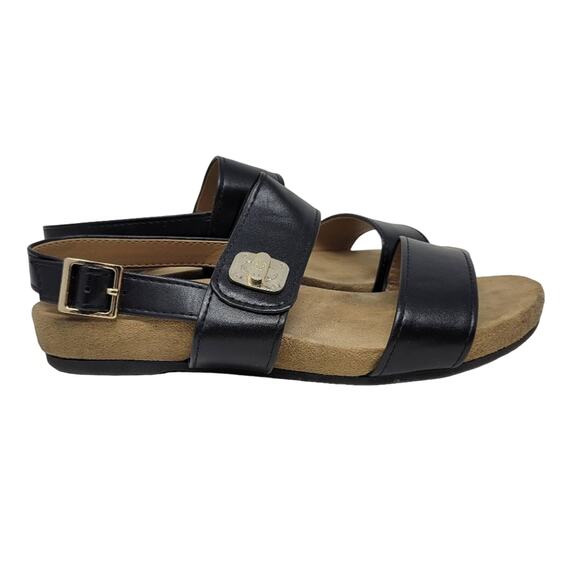Giani Bernini Faux Leather Open Toe Slip-on Ramonaa Slingback Slide Sandal 7.5 M - Picture 1 of 7